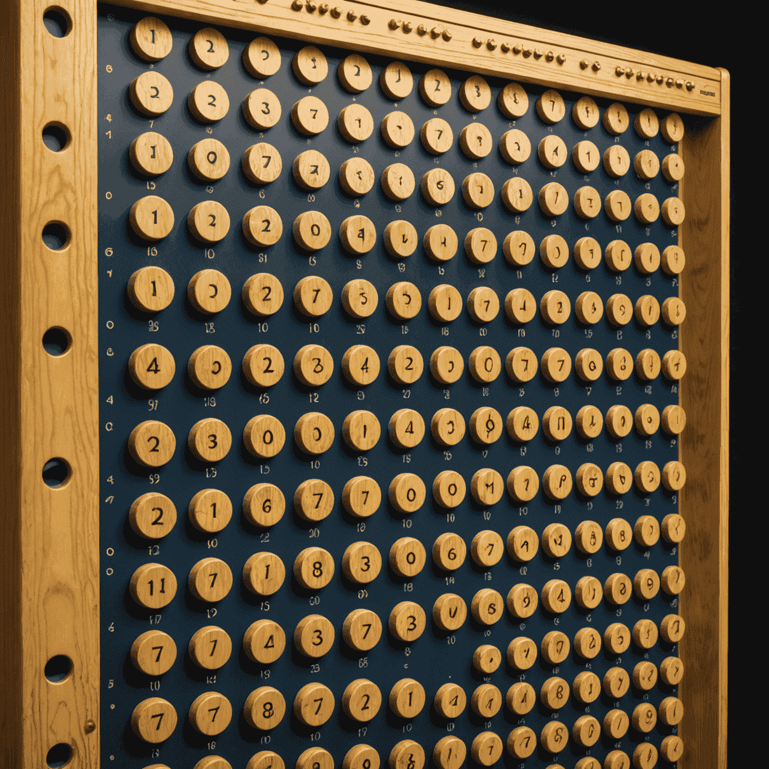 Close-up of the Plinko board's peg arrangement and scoring zones, demonstrating the precise layout required for optimal gameplay