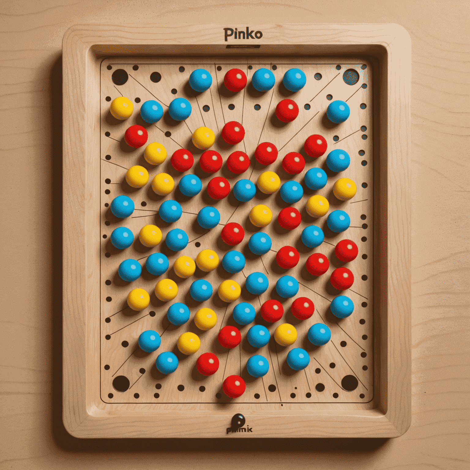 Illustration of the middle drop strategy on a Plinko board, showing the ball's potential paths from the center