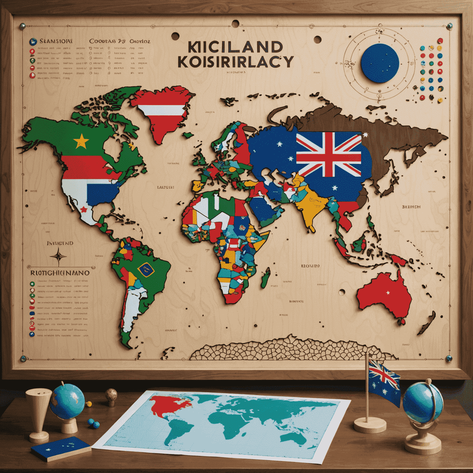 A world map with Plinko boards representing different countries, including a prominent New Zealand flag